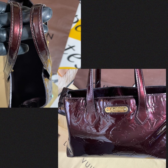 Louis Vuitton Wilshire PM Rouge Fauvist & Vernis Amarante Sarah Wallet Set - Picture 7 of 17
